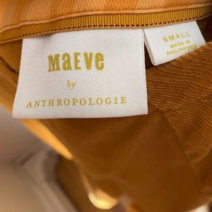 Anthropologie Yellow Corduroy Top, Small